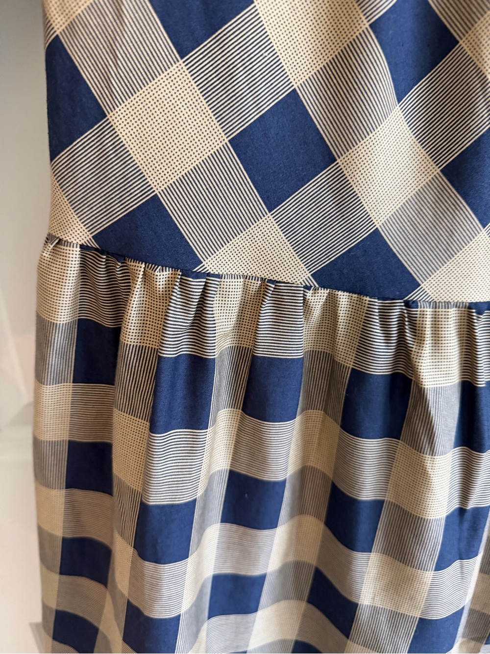 Summersalt Tiered Midi Dress L Buffalo Check Plaid Cotton NWT - Picture 8 of 14